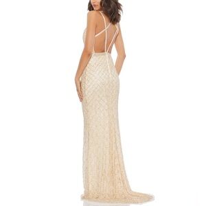 Mac Duggal Lattice Pattern Beaded Gown | Size 12